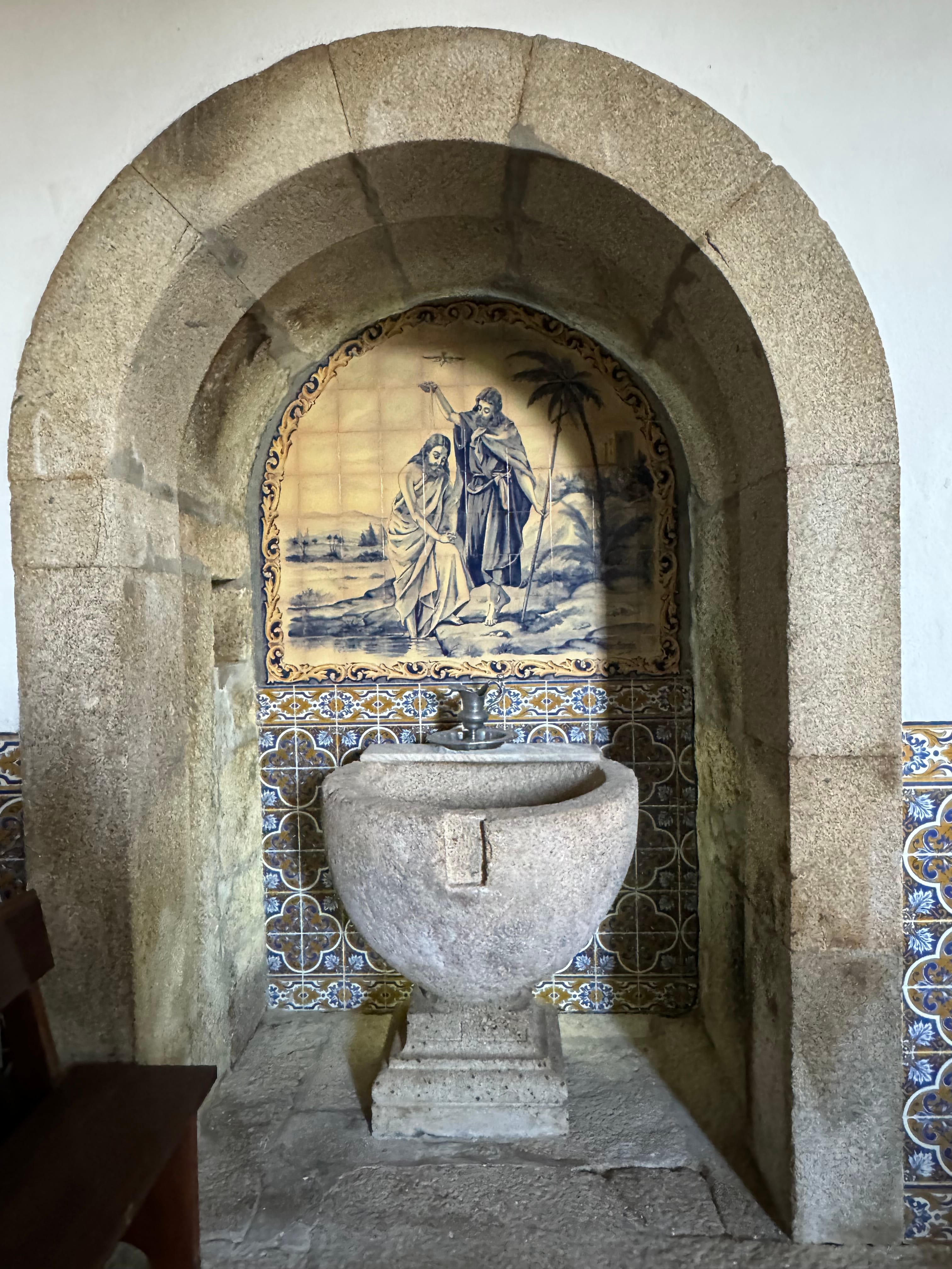 The baptismal font 